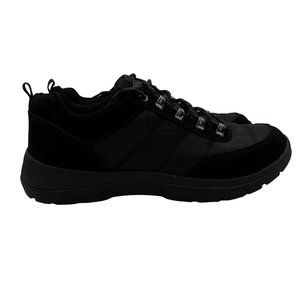 NEW  Easy Spirit Evolve Shoes Leather Frozee Black Sneakers Lace Up Womens